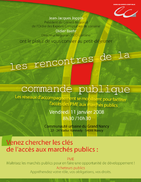 Invitation aux Rencontres de la commande publique de janvier 2008