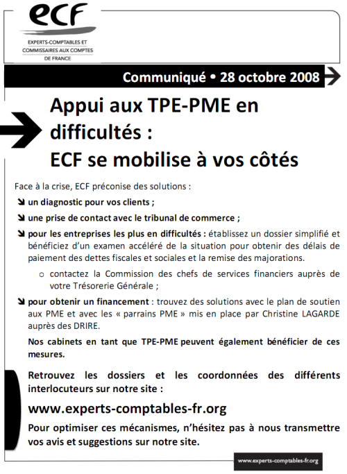 Appui aux TPE-PME en difficultés 
</p>
<p>Cet article <a rel=