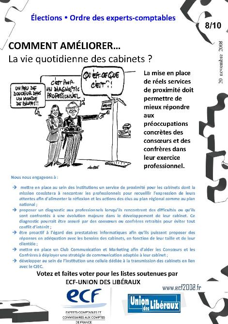 Comment améliorer la vie quotidienne des cabinets ? (programme ECF, 8/10)